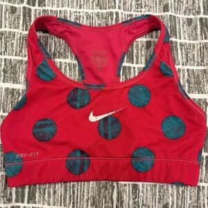 Nike Women's Pink Polka Dot Sports Bra
